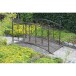Gartensteg >Dukono< in braun/schwarz vintage optik aus Stahl - 180,5x80,5x90,5cm (LxBxH)