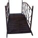 Gartensteg >Dukono< in braun/schwarz vintage optik aus Stahl - 180,5x80,5x90,5cm (LxBxH)