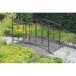 Gartensteg >Dukono< in braun/schwarz vintage optik aus Stahl - 180,5x80,5x90,5cm (LxBxH)