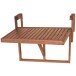 Balkonhängetisch >Berkeley< in braun aus Holz - 60x44x65cm (BxHxT)
