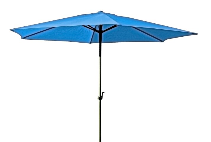 Sonnenschirm >Bietigheim< in Blau aus Polyester, Stahl - 250cm (H)