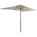 Sonnenschirm >Bietigheim< in grau aus Polyester, Stahl - 250cm (H)