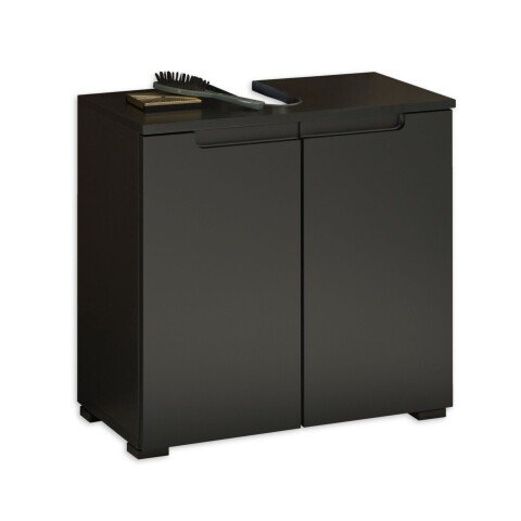 Waschbeckenunterschrank >Spice< in Schwarz matt - 60x57x32 (BxHxT)