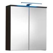 Badezimmerspiegelschrank >Spice< in Schwarz matt - 60x67x20 (BxHxT)