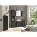 Badezimmerspiegelschrank >Spice< in Schwarz matt - 60x67x20 (BxHxT)