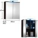 Badezimmerspiegelschrank >Spice< in Schwarz matt - 60x67x20 (BxHxT)