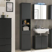 Hochschrank >Spice< in Schwarz matt aus...