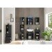 Hochschrank >Spice< in Schwarz matt aus Holzwerkstoff - 40x191x32cm (BxHxT)