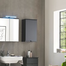 Hängeschrank >Spice< in Schwarz matt aus Holzwerkstoff - 40x67x23cm (BxHxT)