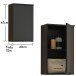 Hängeschrank >Spice< in Schwarz matt aus Holzwerkstoff - 40x67x23cm (BxHxT)