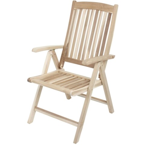 Hochlehner >Java< in holzfarben aus Teak unbehandelt - 98x58x106cm (LxBxH)
