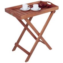 Gartentisch >Dallas< in brau aus Holz - 67x74x42cm (BxHxT)