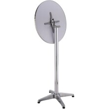 Stehtisch >Bistro< in silberfarben aus Aluminium, Edelstahl - 110cm (H)