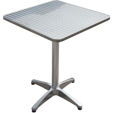 Stehtisch >Bistro< in silberfarben aus Aluminium, Edelstahl - 70cm (H)
