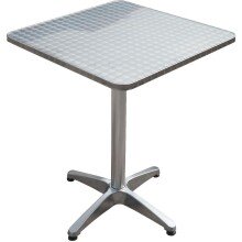 Stehtisch >Bistro< in silberfarben aus Aluminium,...