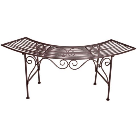 Ablagetisch >Fuego< in schwarz, braun aus Eisen - 125x46x47cm (LxBxH)