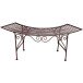 Ablagetisch >Fuego< in schwarz, braun aus Eisen - 125x46x47cm (LxBxH)