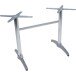 Tischgestell >Brenta< in silber aus Aluminium - 60x72x102cm (BxHxT)