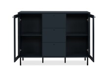 Kommode >Caracas< in Navy blau - 120x90x40cm (BxHxT)