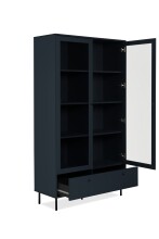 Stauraumvitrine >Caracas< in Navy blau - 100x183x40cm (BxHxT)