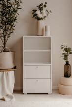 Regal >Fyn< in Weiß - 46x96,5x33,5cm (BxHxT)