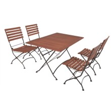 Gartentisch >Wien< in holzfarben aus Massivholz - 120cm (T)