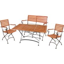 Sitzbank >Wien< in holzfarben/schwarz aus Holz,...