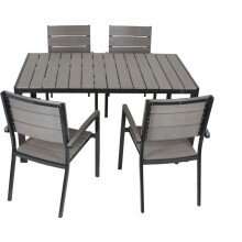 Gartentisch >Olivia< in Braun aus Kunststoff,...