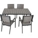 Gartentisch >Olivia< in Braun aus Kunststoff, Aluminium - 90x72cm (BxH)