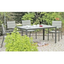 Gartenlounge-Set >Olivia< in grau aus Kunststoff,...