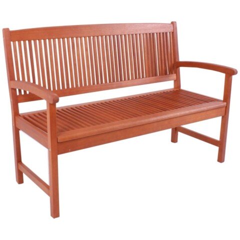 Gartenbank >Stockholm< in holzfarben aus Holz - 127x91x60cm (BxHxT)