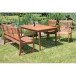 Gartenlounge-Set >Madison< in braun aus Holz - 290x90x150cm (BxHxT)