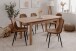 Polsterstuhl >Anya< (4er Set) in Schwarz / Cord braun - 43x83x50 (BxHxT)