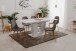Polsterstuhl >Anya< (4er Set) in Holzoptik / Cord grau - 43x83x50 (BxHxT)