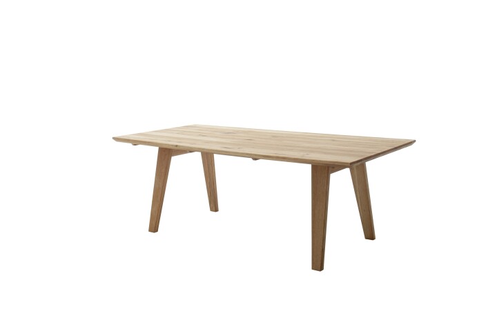 Esstisch >VOLOS< in eichefarben aus Zerreiche massiv geölt - 180x100x76 (LxBxH)