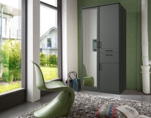 Drehtürenschrank >HENNEF< in Graphit aus...