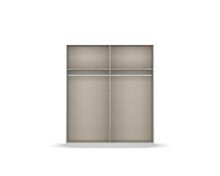 Drehtürenschrank >Artemis< in Eiche Artisan / Glas champagner