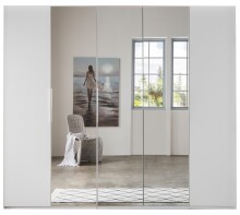 Falttürenschrank >Everly< in weiß - 250x216x58cm (BxHxT)