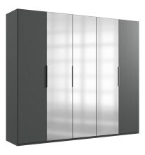 Falttürenschrank >Everly< in Graphit -...