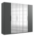 Falttürenschrank >Everly< in Graphit - 250x216x58cm (BxHxT)