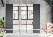 Falttürenschrank >Everly< in Graphit -...