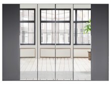 Falttürenschrank >Everly< in Graphit - 300x216x58cm (BxHxT)