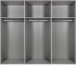 Falttürenschrank >Everly< in Graphit - 300x216x58cm (BxHxT)