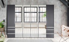 Falttürenschrank >Everly< in Graphit -...