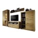Wohnwand >Hartfort< in Wildeiche aus Holzwerkstoff - 349,3x200x46,8cm (BxHxT)