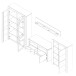 Wohnwand >Hartfort< in Wildeiche aus Holzwerkstoff - 349,3x200x46,8cm (BxHxT)