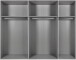 Schwebetürenschrank >Andorra< in Graphit / Artisan Eiche - 250x216x65cm (BxHxT)