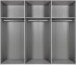 Schwebetürenschrank >Andorra< in Graphit / Artisan Eiche - 300x216x65cm (BxHxT)