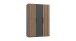 Drehtürenschrank >Andorra< in Graphit / Artisan-Eiche - 150x216x58cm (BxHxT)