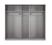 Drehtürenschrank >Andorra< in Graphit / Artisan-Eiche - 250x216x58cm (BxHxT)